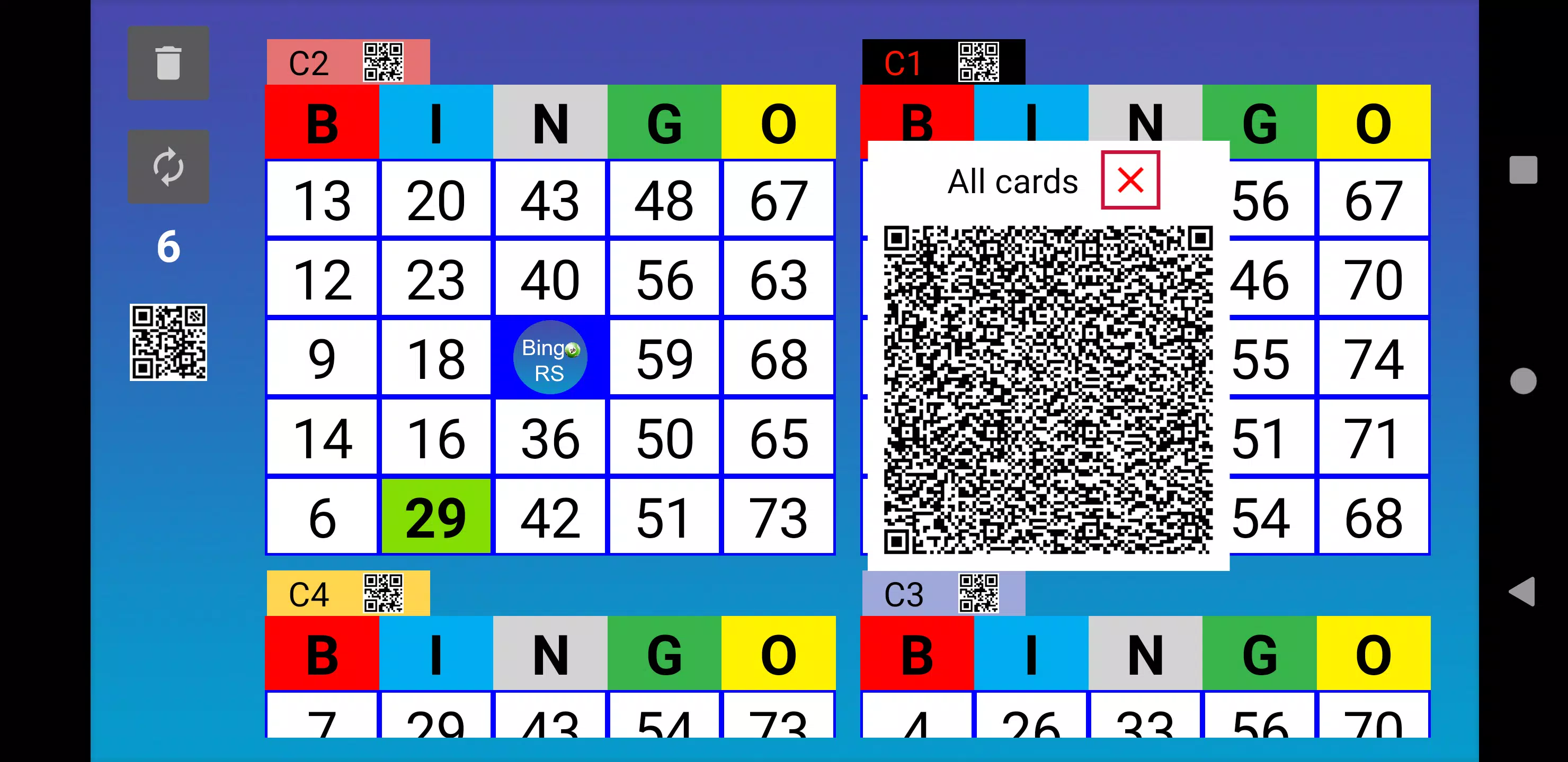 Bingo RS Cards 螢幕截圖 2