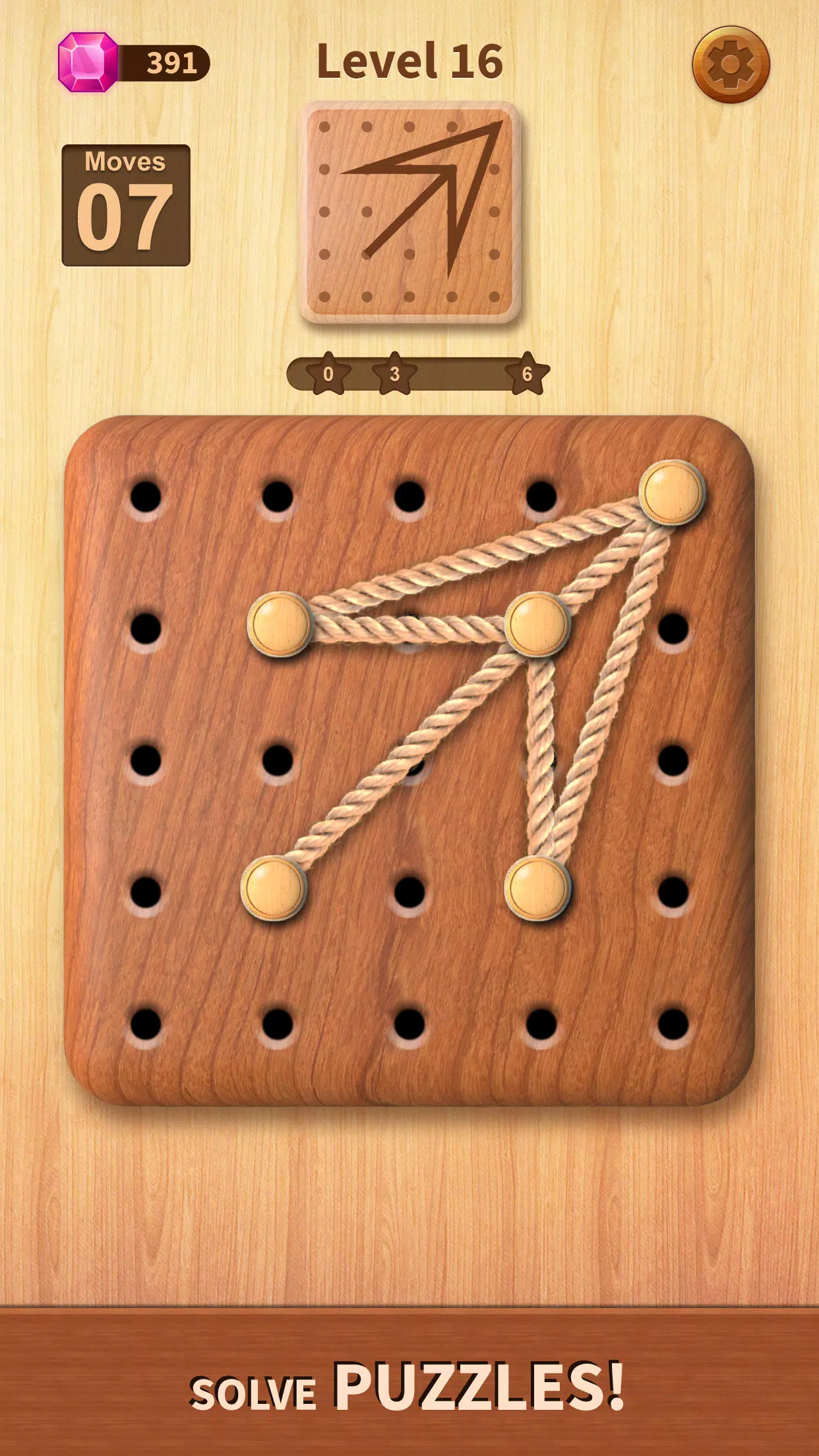 Rope Puzzle: Wooden Rope Games 螢幕截圖 0