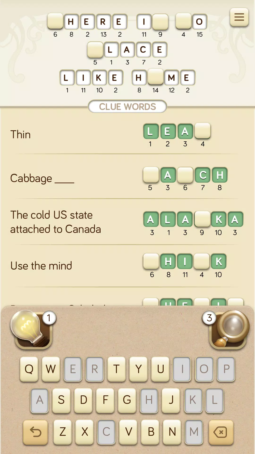 Logicross: Crossword Puzzle 螢幕截圖 3