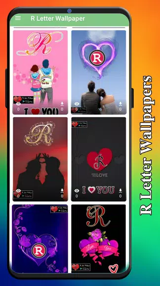 R Letter Wallpaper - Photos 螢幕截圖 1