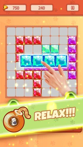 Block Puzzle Jewel Crystal Cat 螢幕截圖 1