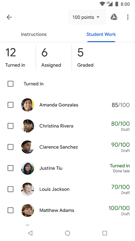 Google Classroom スクリーンショット 3