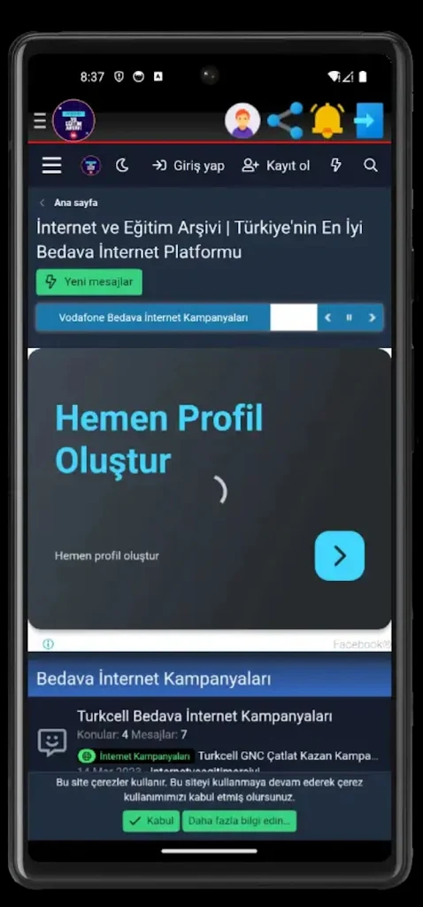 İnternet ve Eğitim Arşivi Captura de tela 1