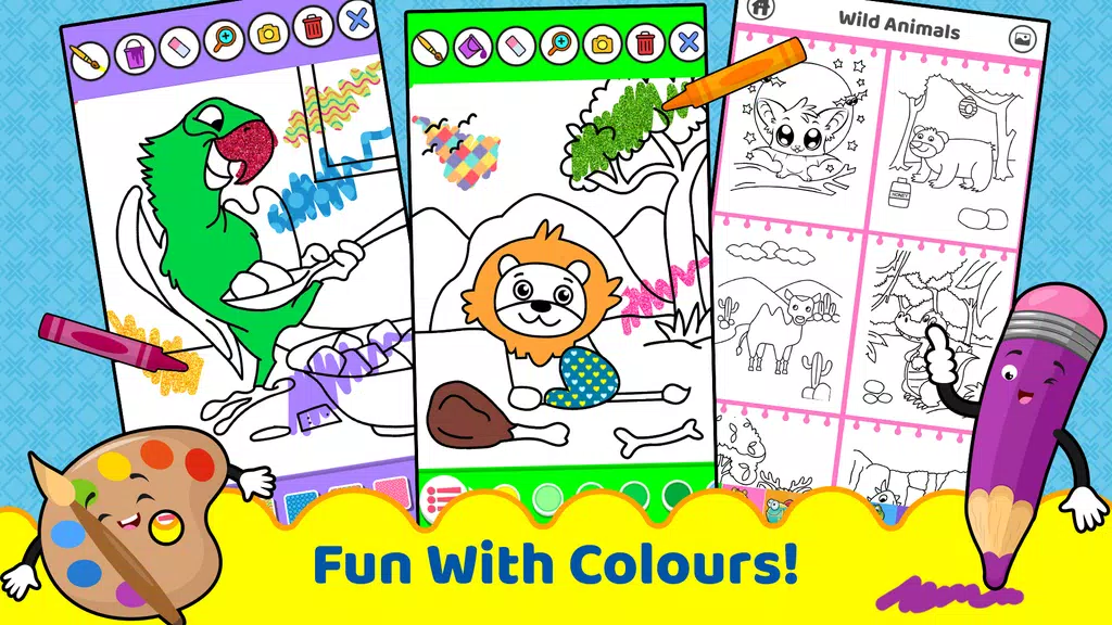 Animals for kids: Color & Draw 螢幕截圖 1