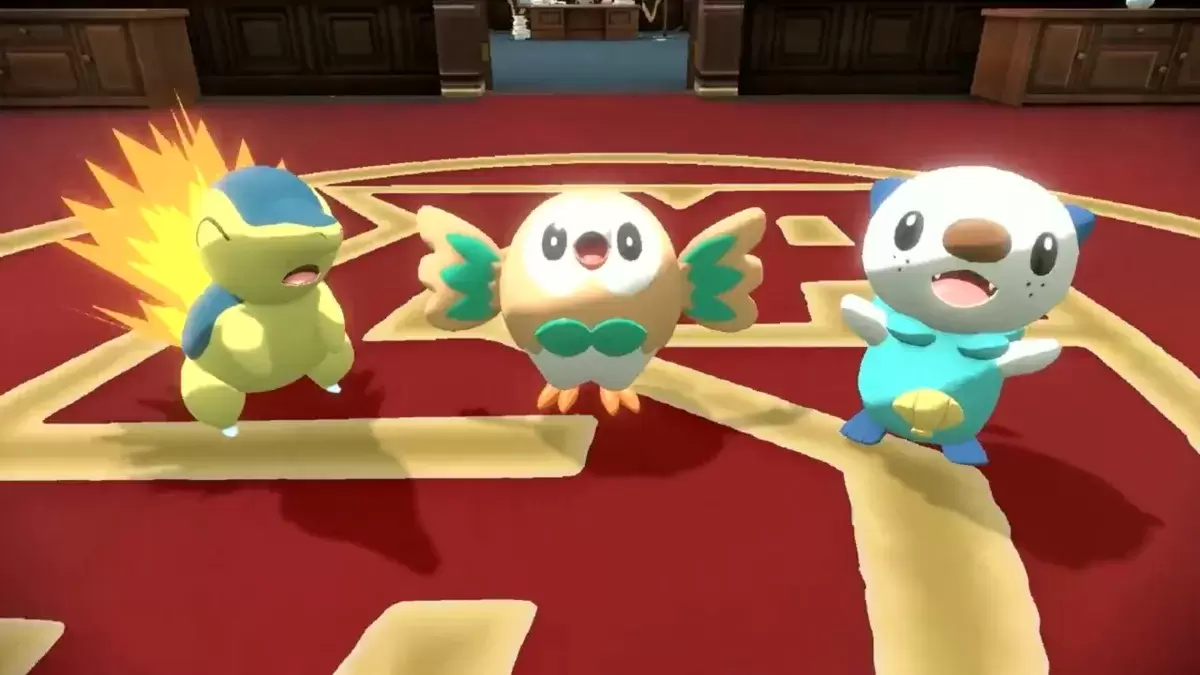 Pokémon Legends: ARCEUS partants Cyndaquil, Rowlet et Oshawott
