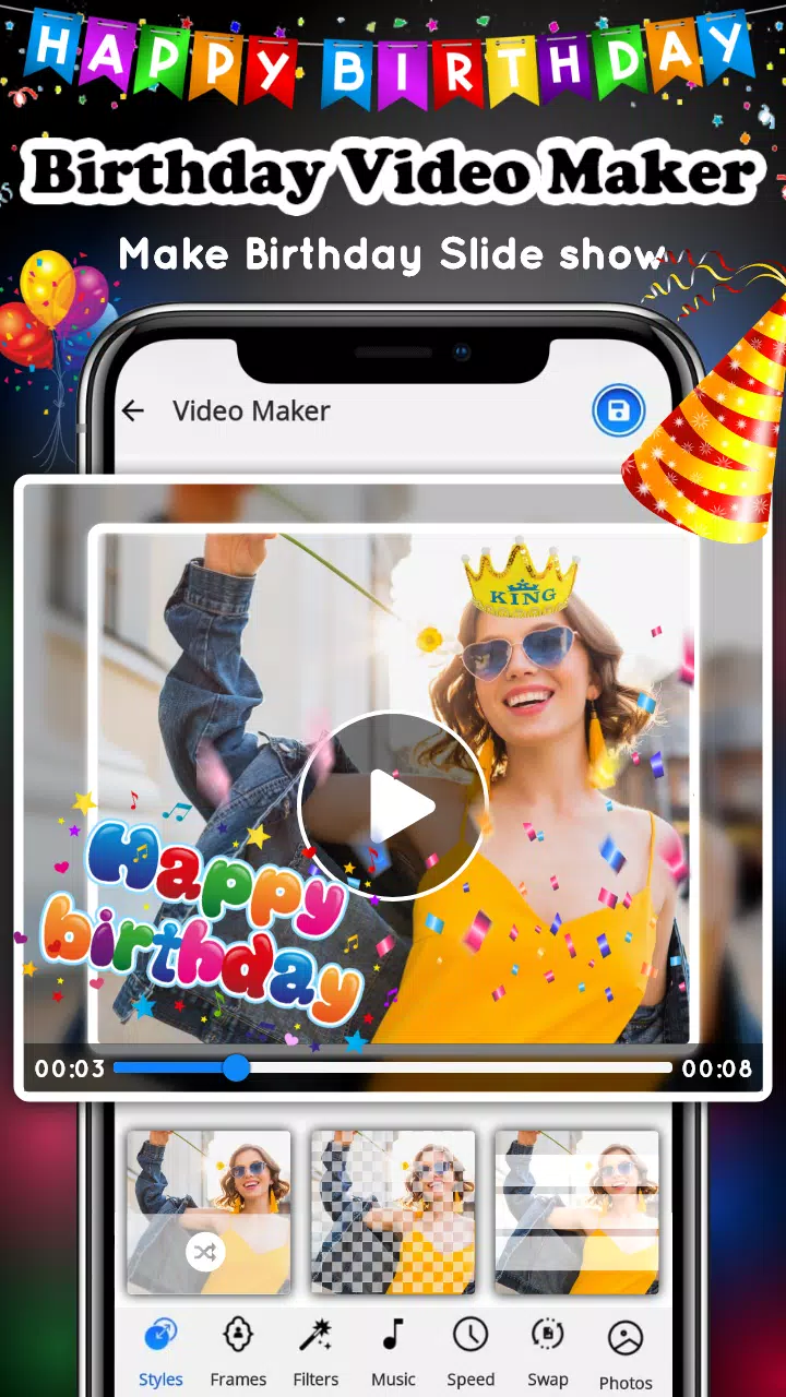Birthday Video Maker 螢幕截圖 0