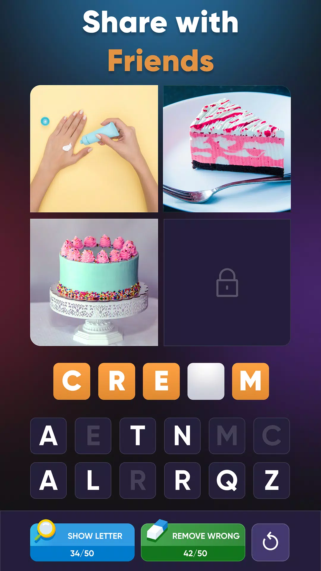 4 Pics Association Word Puzzle 螢幕截圖 2