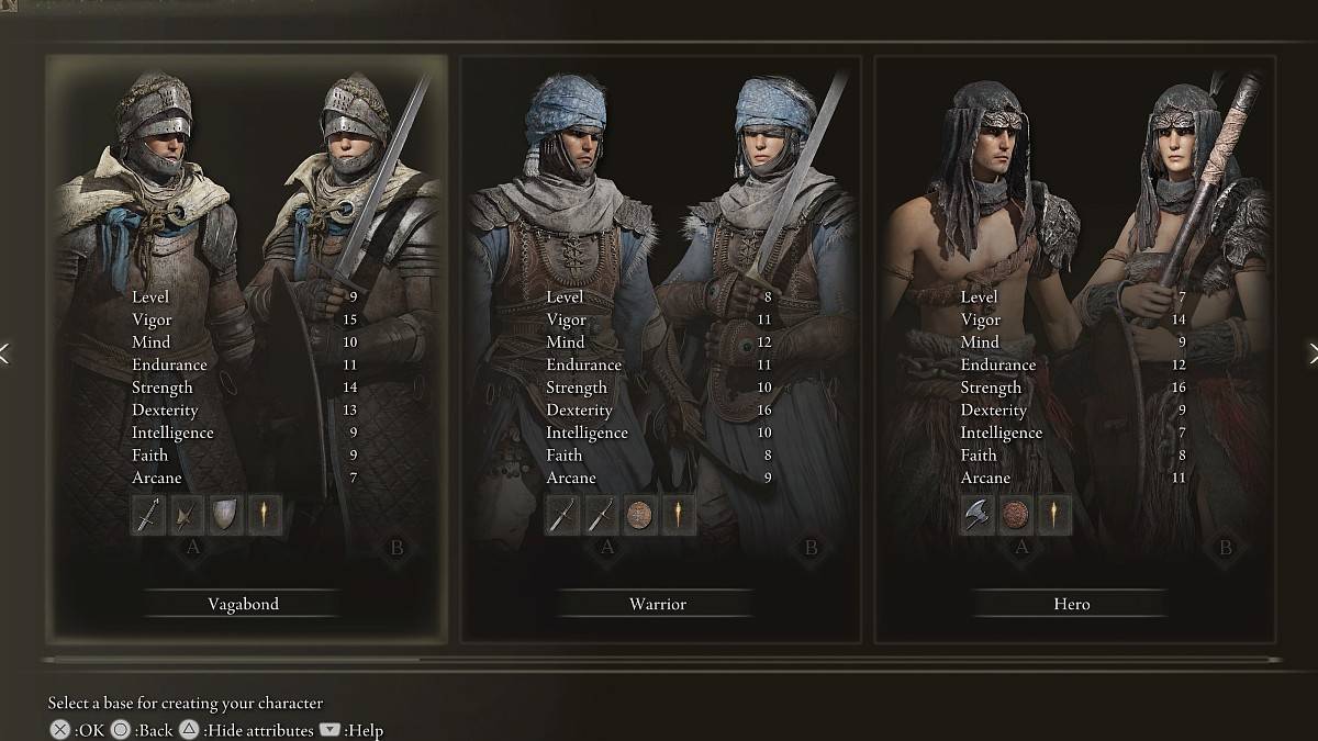 Classe Vagabond à Elden Ring.