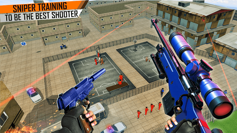 Prisoner Sniper Shooting 3D Gun Games 스크린샷 2