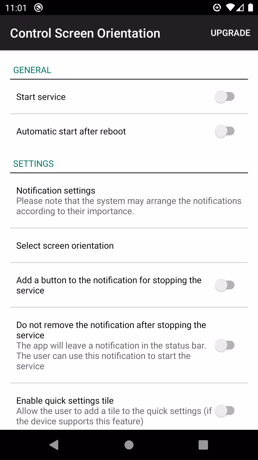 control screen rotation 螢幕截圖 0