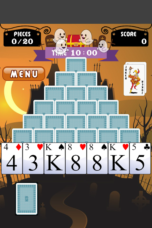 Pyramid Solitaire on Halloween应用截图第2张