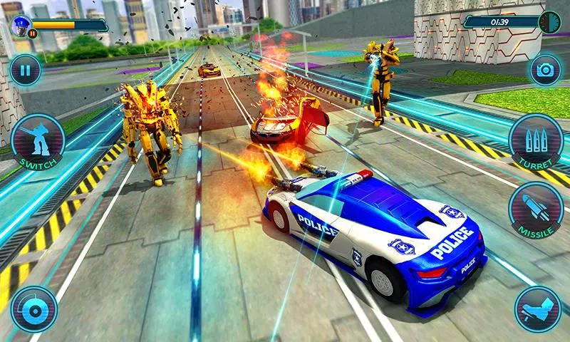US Police Robot Car Revenge 스크린샷 1
