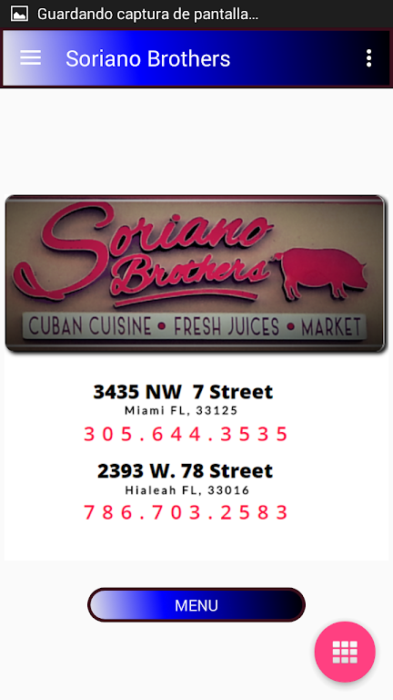 Soriano Brothers Cuban Cuisine 스크린샷 0