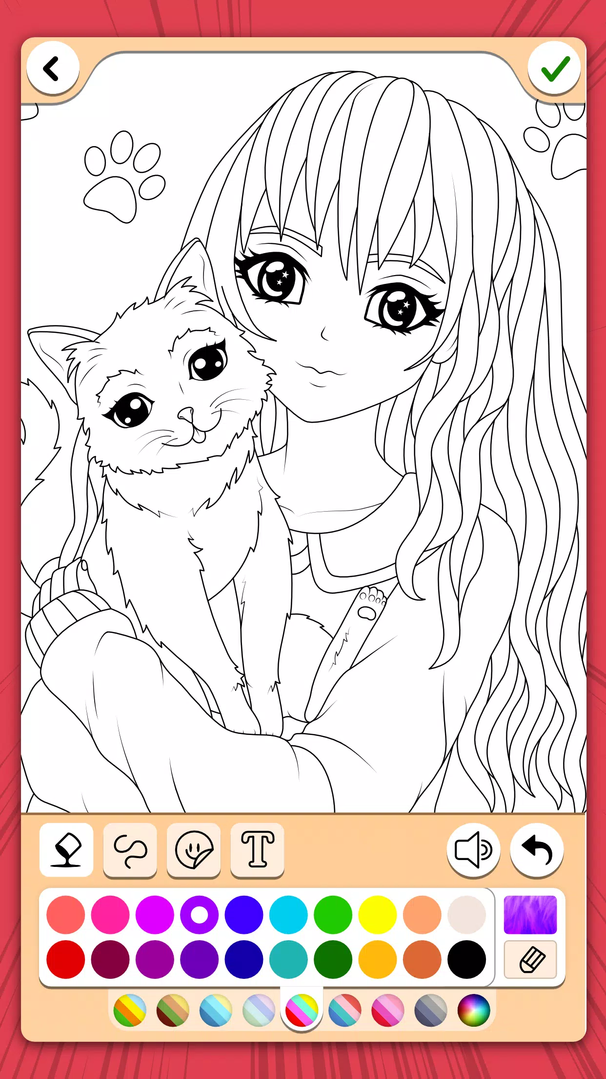 Manga Coloring Book ဖန်သားပြင်ဓာတ်ပုံ 0