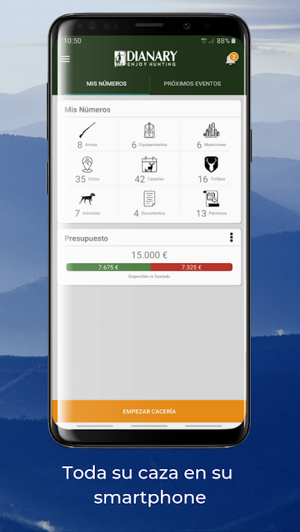 Dianary hunting app 螢幕截圖 0