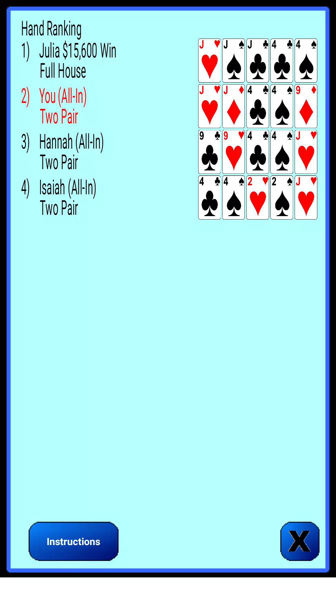 Texas Hold'em Poker 螢幕截圖 1